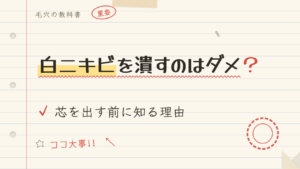 白ニキビを潰すのはダメ?芯を出す前に知る理由